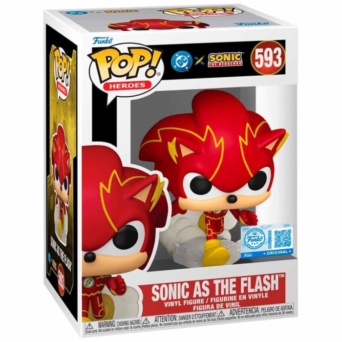 Pop Heroes: Justice League x Sonic - Sonic as The Flash - Caixa Danificada
