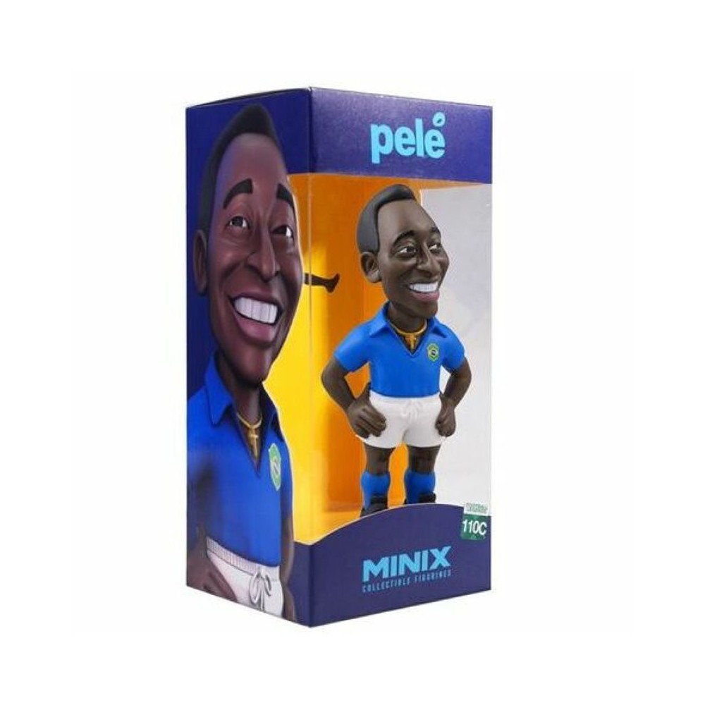 Minix - Football Stars 110C - Figura PVC 12 cm - Football Legend - Brazil 2st Kit Pele - Caixa Danificada