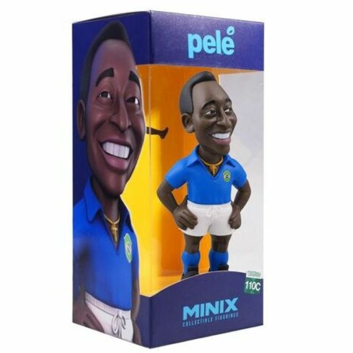 Minix - Football Stars 110C - Figura PVC 12 cm - Football Legend - Brazil 2st Kit Pele - Caixa Danificada