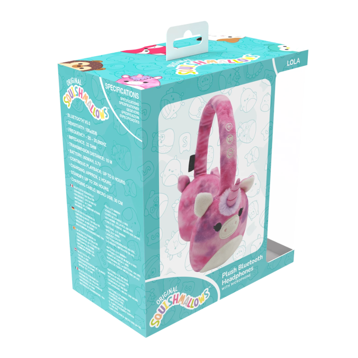 Auscultadores Bluetooth - Squishmallows Plush - Lola