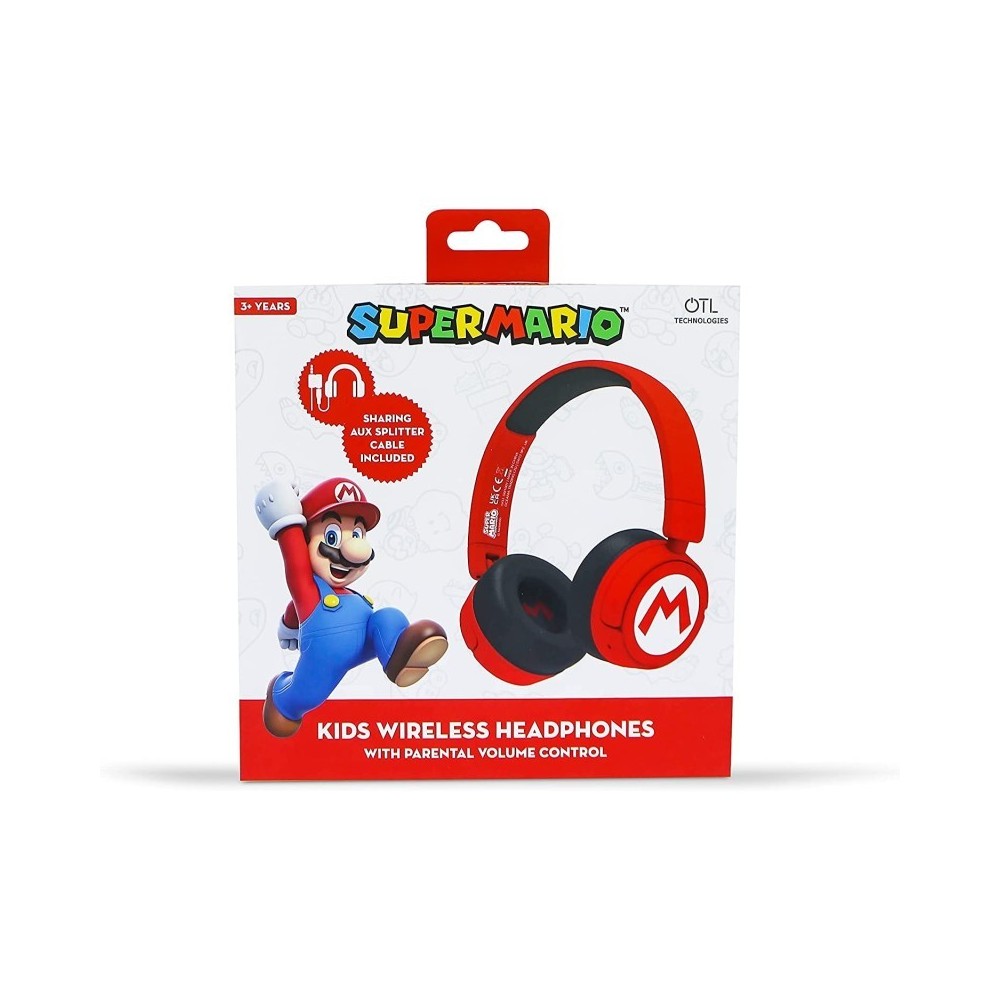 Auscultadores Criança Bluetooth Mario