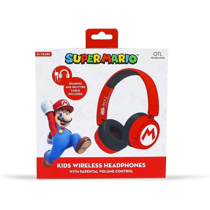 Auscultadores Criança Bluetooth Mario