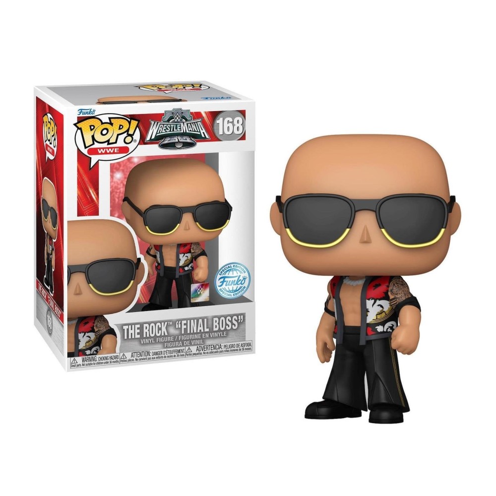 POP! WWE: Wrestlemania - The Rock "Final Boss" - Caixa Danificada